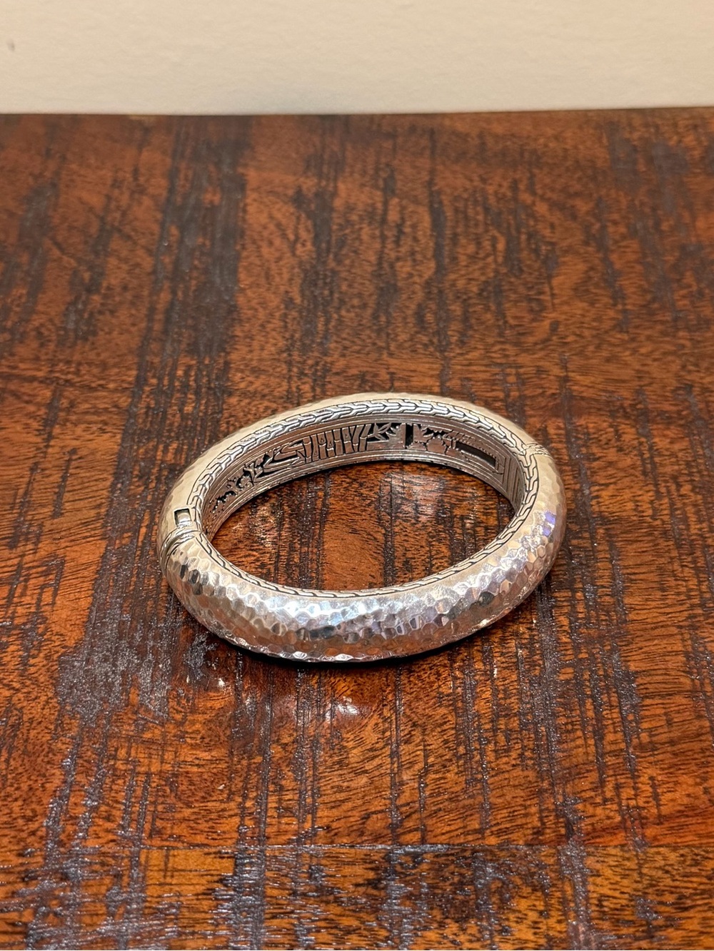 John Hardy Vintage Palu Hammered Wide Cuff Bracelet